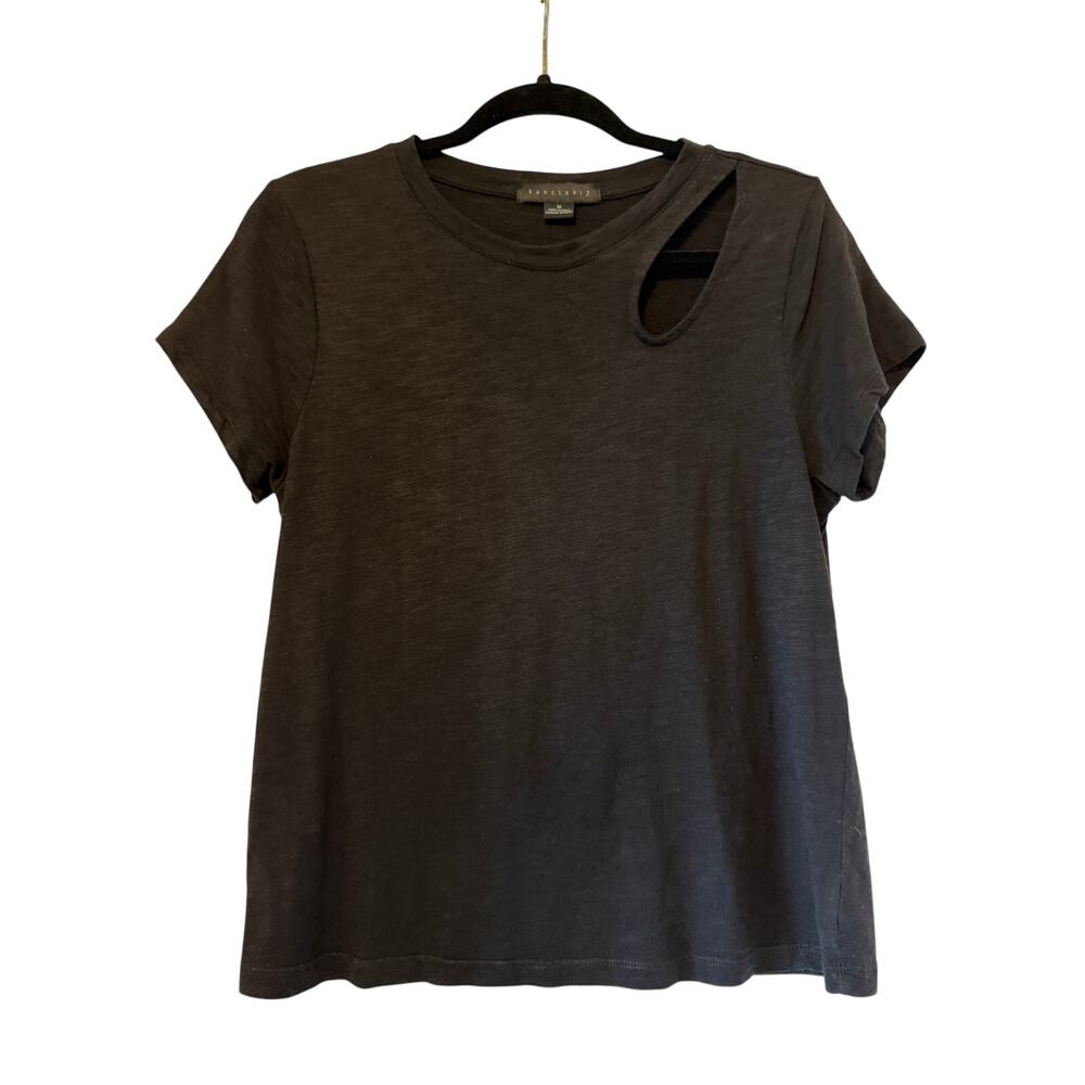 Sanctuary Cut Out Black Tee, Women's Size M